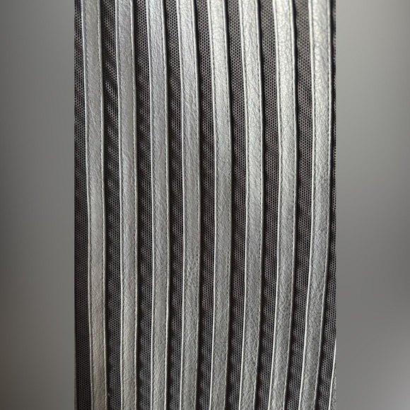 CACHE Black detailed front long jacket with Faux leather trim size 4 - Picture 3 of 7